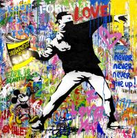 Banksy Thrower by Mr Brainwash