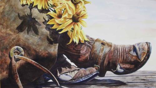 New Flowers Old Boots by Nelson Boren