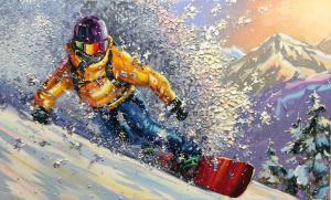 Snowboarding Joy by Michael Rozenvain
